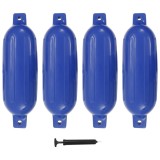 VidaXL Bară de protecție barcă, 4 buc., albastru, 58,5x16,5 cm, PVC