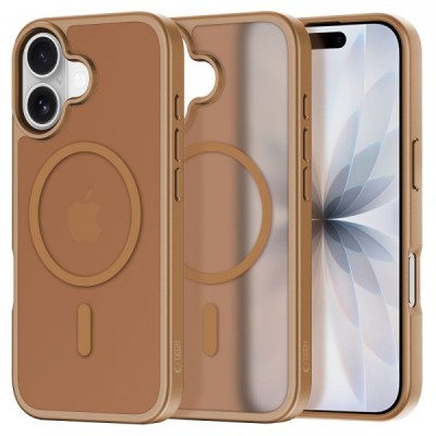Husa MagSafe pentru Apple iPhone 17, Tech-Protect, BasicMag, Maro foto