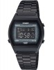 Ceas Casio Vintage B-640WBG-1B, unisex, digital, quartz, negru/auriu, inox, rezistent la apa