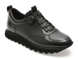 Pantofi sport EPICA negri, G48, din piele naturala