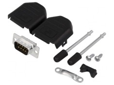 D-Sub 9-Pin Mufă Tată Lipire pe Cablu Set Complet