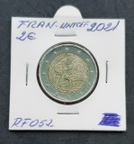 2 Euro Unicef 2021 Franta, Moneda Bimetalica, 8.5g, 25.75mm, KM# 2944