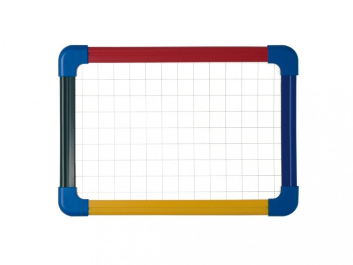 Tabla scolara matematica/velin A4 cu rama culor Bi-Silque