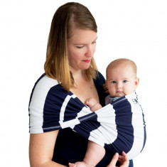 Sistem Purtare Baby Ktan Baby Carrier Print - Navy Stripe - Marimea XS foto