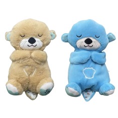 Jucarie de plus Vidra care respira, cu sunete si lumini, 30cm