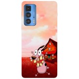 Husa compatibila cu Motorola Edge 20 model Courage the cowardly dog farm house, Silicon, TPU, Viceversa, Transparent, Carcasa