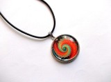 colier sticla cu mandala 33160
