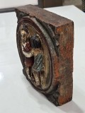 Tablou vintage sculptura spaniola cu zodia Gemeni