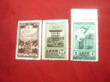 Serie - Munca noastra romaneasca LNFR 1934 Romania , 3 valori, Nestampilat