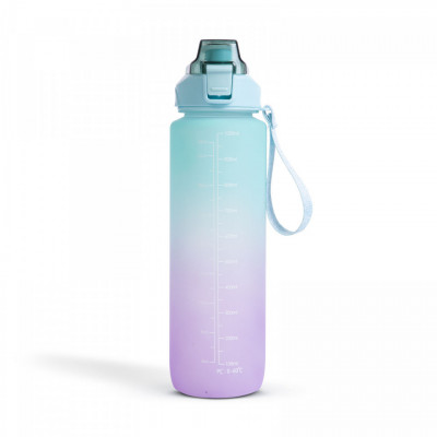 Sticla de apa sport - 1L - opal - gradient albastru-violet foto