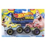 HOT WHEELS MONSTER TRUCK SET 2 MASINI SPONGEBOB SQUAREPANTS SI PATRICK SCARA 1 LA 64 SuperHeroes ToysZone
