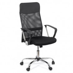 Scaun de birou ergonomic TAZZ Mesh piele ecologica Negru foto