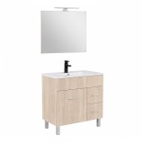 Mobilier de baie complet Leziter Neo Prime 80, stejar sonoma