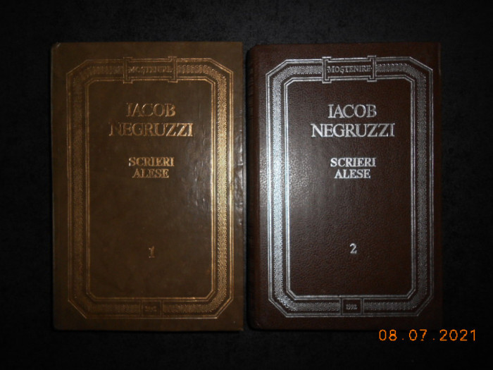 IACOB NEGRUZZI - SCRIERI ALESE 2 volume (1992, editie cartonata)
