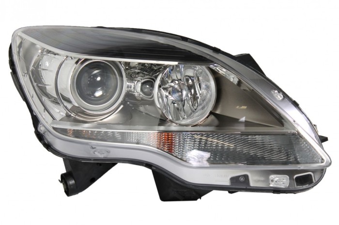 Far Mercedes clasa R (V251) 04.10-; dreapta, halogen, ECE, ajustare electrica, motor inclus, becuri H7+H7, 2518202861, A2518202861, A2518206261, MAGN