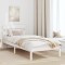 vidaXL Cadru de pat cu headboard Alb 90 x 200 cm Lemn masiv de pin 872138