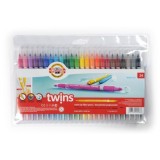 Cumpara ieftin Set 24 carioci cu 2 capete Koh-I-Noor