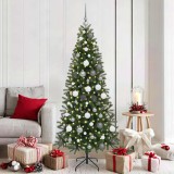 VidaXL Brad de Crăciun artificial cu 300 LED Verde 180 cm PE și PVC 3397353