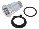 Adaptor USB A soclu x2, USB 2.0 Filet: M25