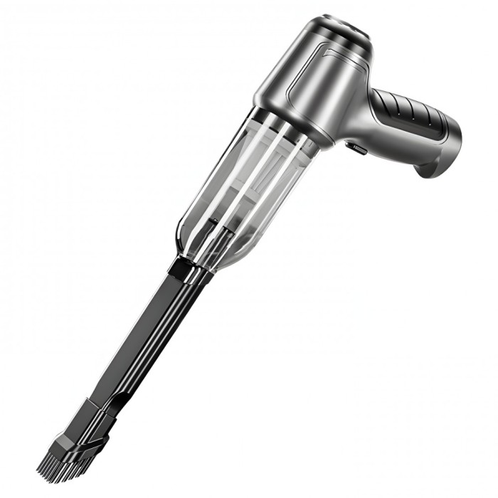 Aspirator Auto Portabil 3 in 1 Pro, WellLuck, Putere De Aspirare Mare 63000Pa, Autonomie 85 De Min, 120W/4000mAh, 2 Viteze, Filtru Hepa, Functie Sufla