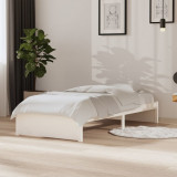 Cadru de pat single, alb, 90x190 cm, lemn masiv GartenMobel Dekor, vidaXL