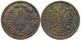 1861 A (Viena), 1 kreuzer - Franz Joseph - Imperiul Habsburgic!, Europa