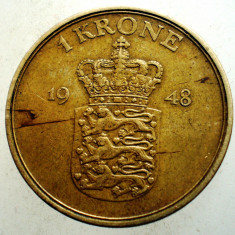 1.677 DANEMARCA FREDERIK IX 1 KRONE 1948