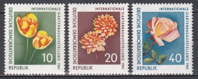 Germania RDG 1961 - Flori - Expoziție de grădinărit &amp;icirc;n Erfurt, Cota 11.50 EURO, MNH foto