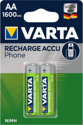 Set acumulatori telefon fara fir AA 1.2V 1600mAh Varta 2buc foto