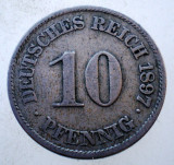1.271 GERMANIA 10 PFENNIG 1897 A, Europa, Cupru-Nichel