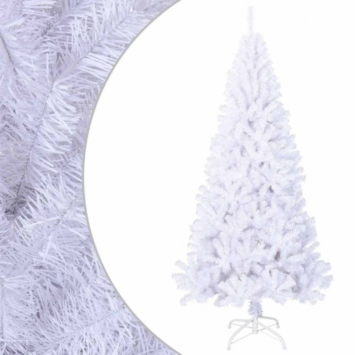 vidaXL Pom de Crăciun artificial cu ramuri groase, alb, 210 cm, PVC
