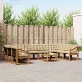 Cumpara ieftin Set de canapele de exterior 11 buc. 10-Locuri Natural si Bej
