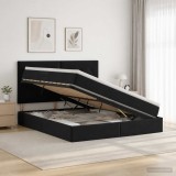 Cumpara ieftin Pat cu LED si saltea Negru 160 x 200 cm Catifea