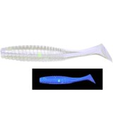 Shad Hide Up Stagger Original 1.5&quot; Salt, S-11 Transparent Glow UV, 4cm, 8buc/pac