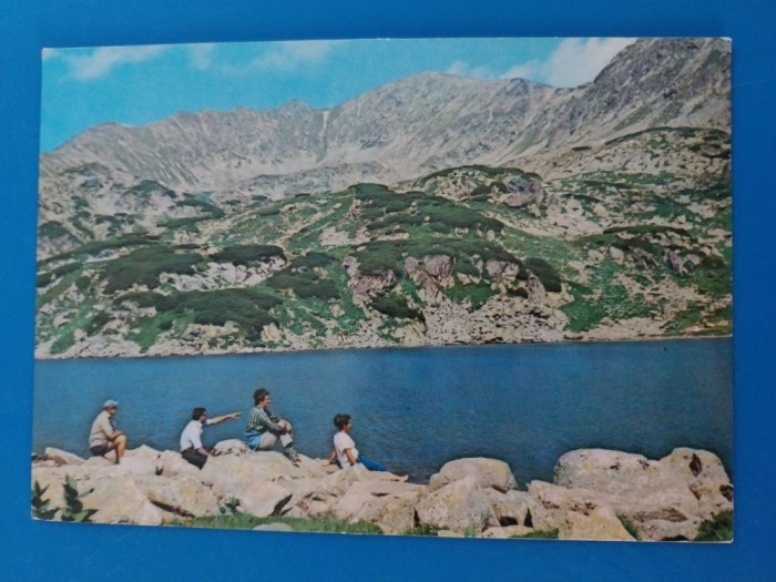 CPIB 23339 CARTE POSTALA - MUNTII RETEZAT. LACUL BUCURA, CIRCULATA, 1974, STAMPILE, TIMBRU