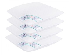 Set 4 perne matlasate microfibra HypoallergenicMed Somnart, lavabile la 95 C, 70 X 70