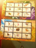 4 Blocuri Rwanda 2011 - Animale si Disney , 36 val. stamp., Stampilat
