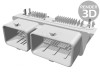 Conector Automotive CMC Tată Soclu 80 PIN Negru THT