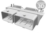Conector Automotive CMC Tată Soclu 80 PIN Negru THT, MOLEX