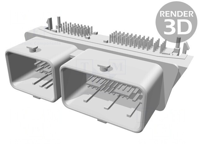 Conector Automotive CMC Tată Soclu 80 PIN Negru THT