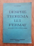 Despre teorema lui Fermat Introducere in teoria numerelor algebrice Postnikov