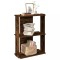 vidaXL Bibliotecă cu 3 etaje stejar afumat 60x30x80 cm lemn prelucrat 860260