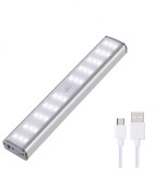 Lampa LED cu incarcare USB, magnetica, senzori miscare, 30 LED-uri, lumina rece