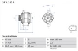 BOSCH 0 986 082 580 Generator / Alternator