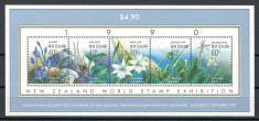 New Zealand 1990 Mi 1111/15 bl 23 A MNH, nestampilat - Flori