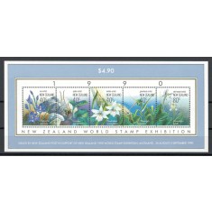 New Zealand 1990 Mi 1111/15 bl 23 A MNH, nestampilat - Flori
