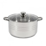 Oala inox+capac, 30x17 cm, 12 l, myra
