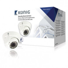 Camera de securitate tip Dome cu lentile varifocale, alb, Konig foto