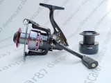 Mulineta FL LH6000 6 rulmenti pentru crap si tambur rezerva, Baitrunner, Diamant Alb