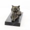 Pisica sezand-statueta din bronz pe un soclu din bronz BJ-53